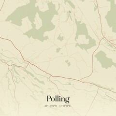 Obraz premium Vintage map of Polling, Austria.