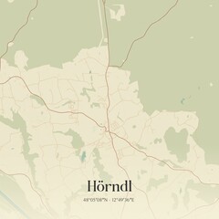 Obraz premium Vintage map of Hörndl, Austria.