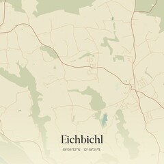 Obraz premium Vintage map of Eichbichl, Austria.
