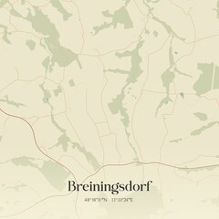 Vintage map of Breiningsdorf, Austria.