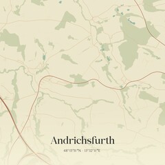 Vintage map of Andrichsfurth, Austria.