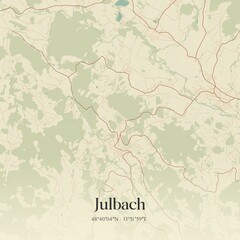 Obraz premium Vintage map of Julbach, Austria.