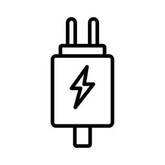 Obraz premium charger iconVector illustration in black