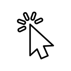 click icon Vector illustration in black