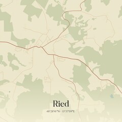 Obraz premium Vintage map of Ried, Austria.