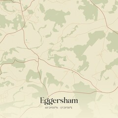 Vintage map of Eggersham, Austria.