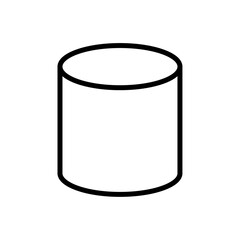 cylinder iconVector illustration in black