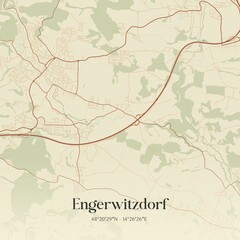Vintage map of Engerwitzdorf, Austria.