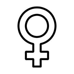 female sign iconVector illustration in black