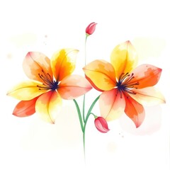 Delicate flowers emerge in soft, airy hues, showcasing petals and buds in a painterly style, perfect for celebrations like Mother’s Day and Women’s Day