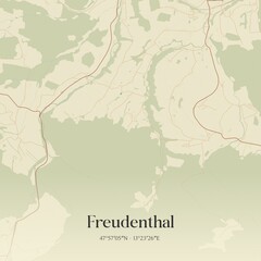 Obraz premium Vintage map of Freudenthal, Austria.