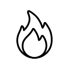 fire icon Vector illustration in black