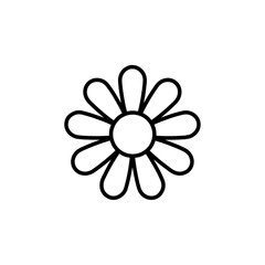 flower iconVector illustration in black