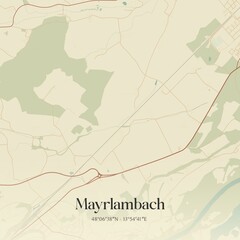 Obraz premium Vintage map of Mayrlambach, Austria.