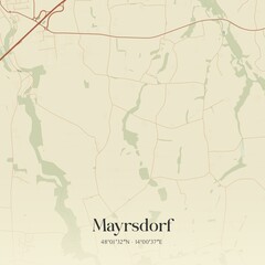 Vintage map of Mayrsdorf, Austria.
