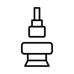 hydraulic press iconVector illustration in black