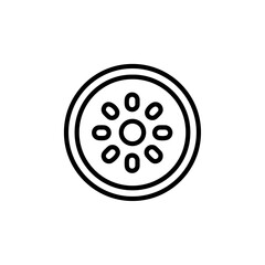 kiwi iconVector illustration in black