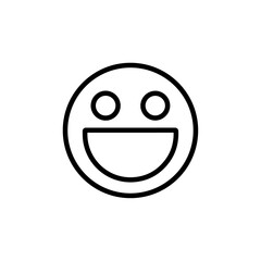 laugh iconVector illustration in black