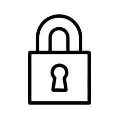 lock icon Vector illustration in black