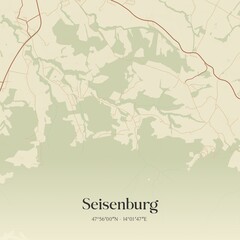 Vintage map of Seisenburg, Austria.