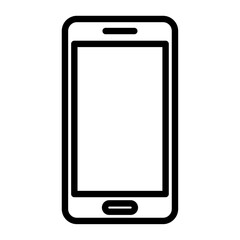 mobile iconVector illustration in black
