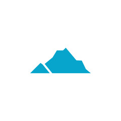 mountain iconVector illustration in black