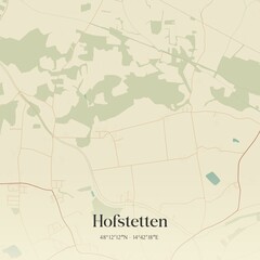 Vintage map of Hofstetten, Austria.
