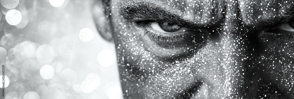 Poster isolated bokeh texture with soft sparkle and distinct halo effect for artistic creativity