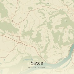 Vintage map of Saxen, Austria.
