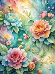 Ultra-realistic, high-quality abstract watercolor texture with soft pastel colors, flowing patterns, and smooth gradients, perfect for design projects, web backgrounds, and digital art