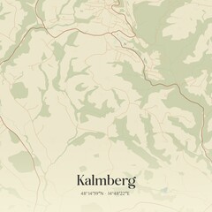 Vintage map of Kalmberg, Austria.