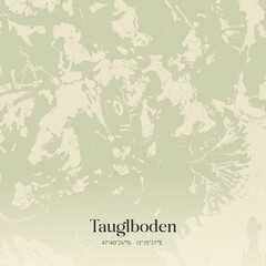 Vintage map of Tauglboden, Austria.