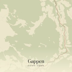 Vintage map of Gappen, Austria.