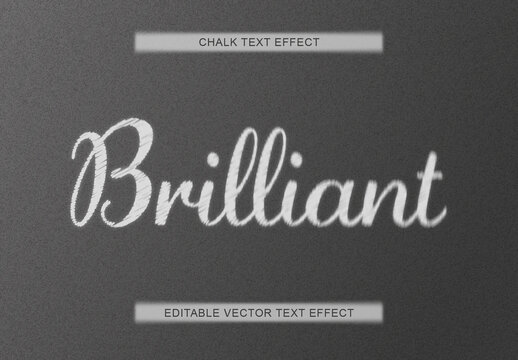 White Chalk Font Script Blackboard Scribble Text Effect