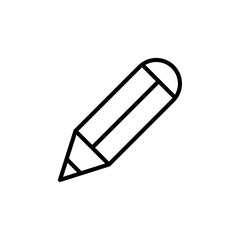 pencil icon Vector illustration in black