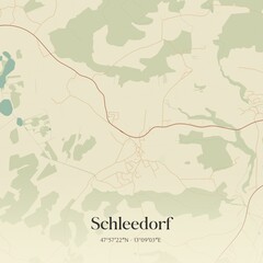 Obraz premium Vintage map of Schleedorf, Austria.