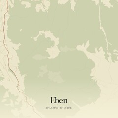 Obraz premium Vintage map of Eben, Austria.