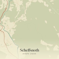 Vintage map of Scheffsnoth, Austria.