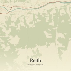 Obraz premium Vintage map of Reith, Austria.