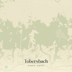 Vintage map of Tobersbach, Austria.