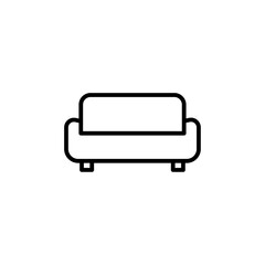 sofa icon Vector illustration in black