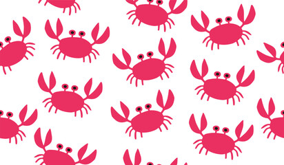 Cute crabs pattern background vector design © rupa