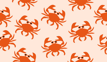 Cute crabs pattern background vector design © rupa