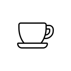 tea cup icon Vector illustration in black