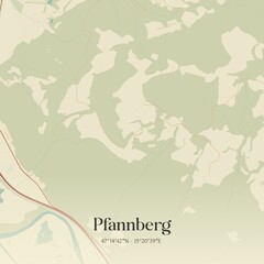 Vintage map of Pfannberg, Austria.