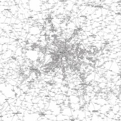 Obraz premium Berlin modern street network illustration