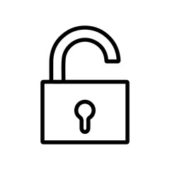unlock icon Vector illustration in black