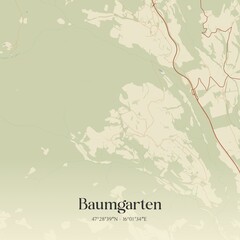Obraz premium Vintage map of Baumgarten, Austria.