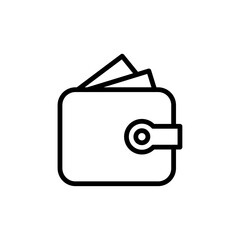 wallet iconVector illustration in black