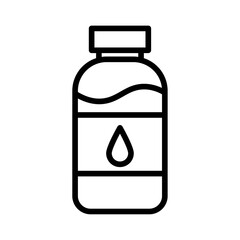 water bottle icon Vector illustration in black